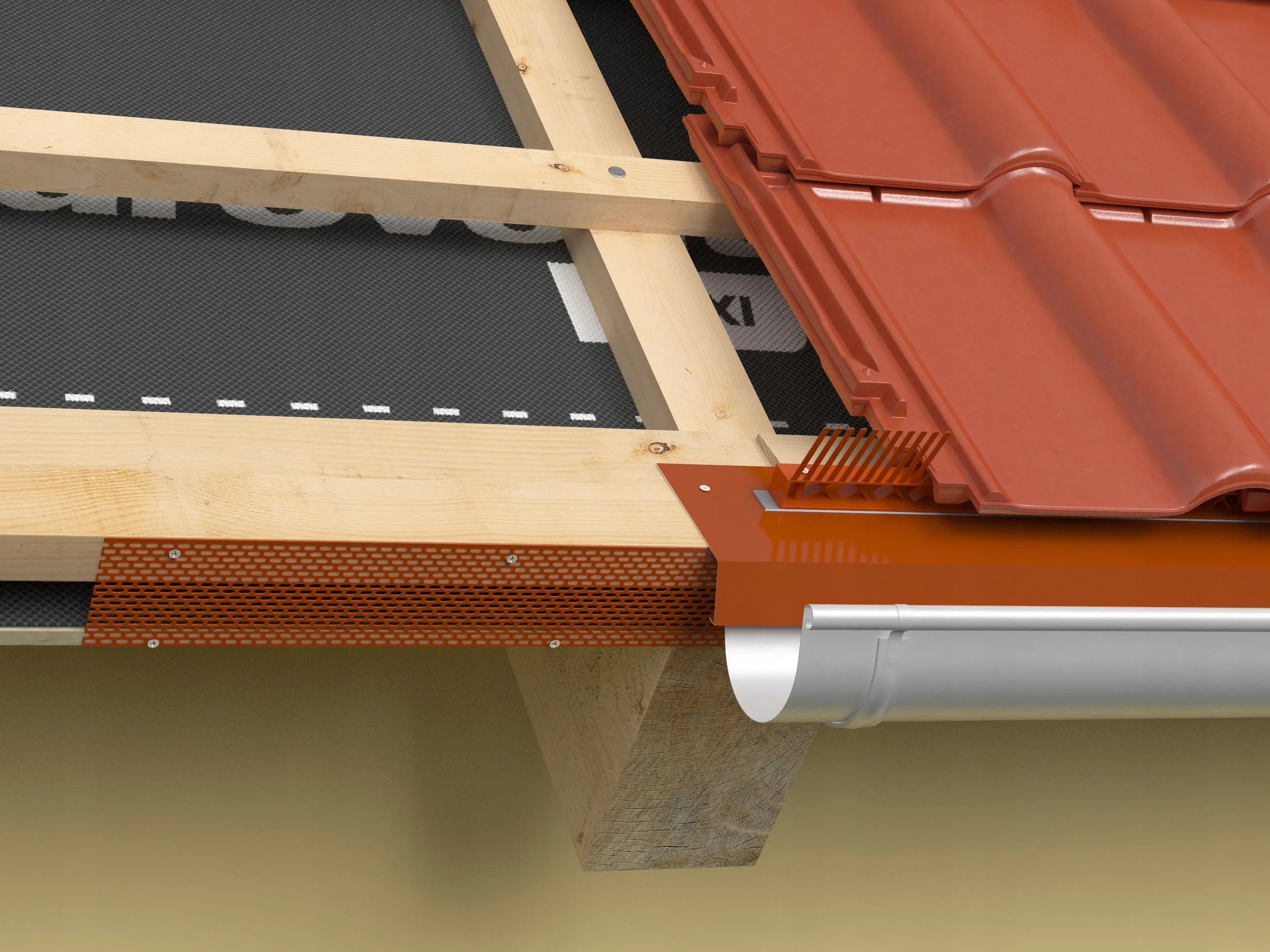 Гребень карниза с решеткой